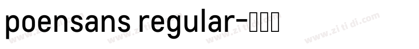 poensans regular字体转换